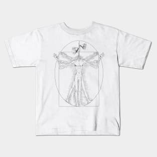 Sirenhead Vitruvian Man Kids T-Shirt
